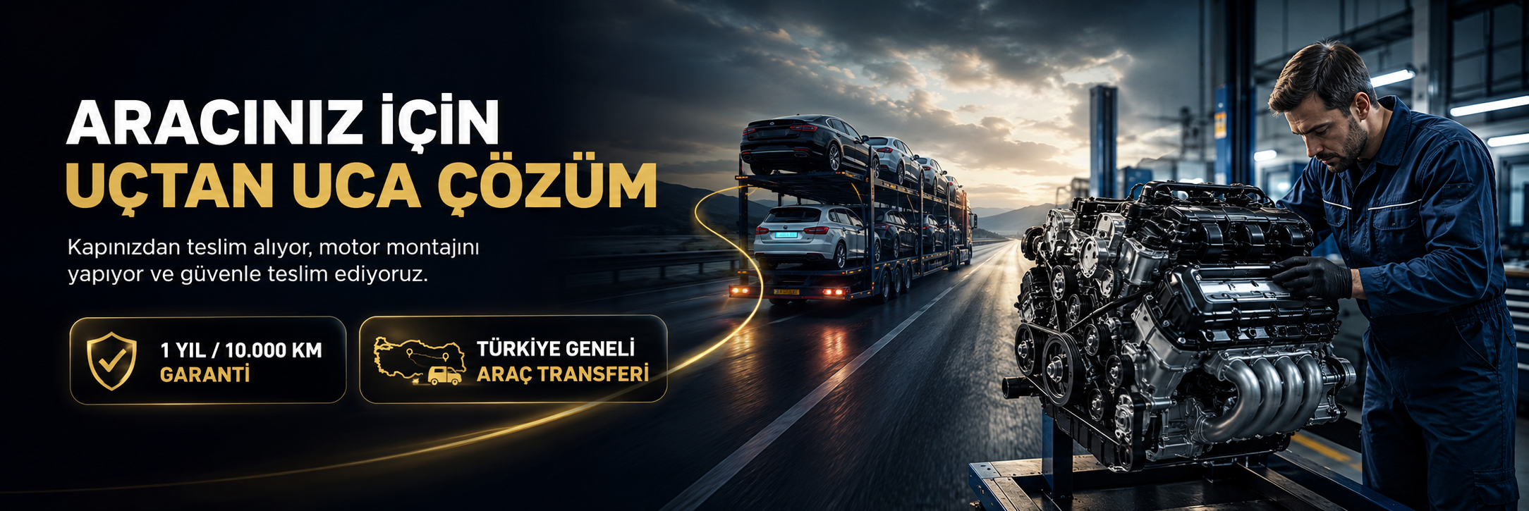 Araç transferi, motor montajı ve garanti çözümü